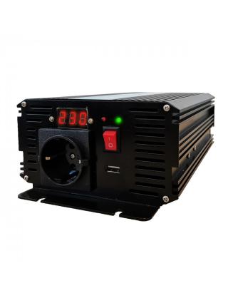 Invertor de la 12V la 230V 500W undă sinusoidală pură, TED000422 SafetyGuard Surveillance