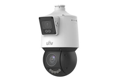 Camera de supraveghere Dual-lens IP, PTZ, 4MP, IR 100m&WL30m, Audio, Alarm, PoE, IP66 - UNV IPC94144SFW-X25-F40C SafetyGuard Surveillance