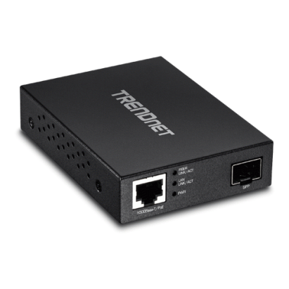 Mediaconvertor POE Gigabit - SFP fibra optica - TRENDnet TFC-PGSFP SafetyGuard Surveillance