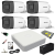 Sistem supraveghere video cu UPS 4 camere exterior 5MP cu IR 40M full accesorii cu HARD 1TB live internet SafetyGuard Surveillance