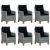 Set mobilier de exterior cu perne,9 piese,gri deschis,poliratan GartenMobel Dekor