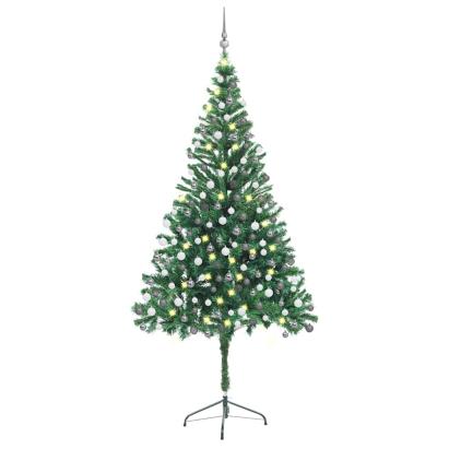 Brad de Crăciun pre-iluminat cu set globuri, 210 cm, 910 ramuri GartenMobel Dekor