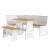 Set mobilier bucătărie „REINE”, 3piese, maro miere&alb lemn pin GartenMobel Dekor
