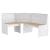 Set mobilier bucătărie „REINE”, 3piese, maro miere&alb lemn pin GartenMobel Dekor