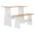 Set mobilier bucătărie „REINE”, 3piese, maro miere&alb lemn pin GartenMobel Dekor