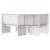 Set mobilier bucătărie „REINE”, 3piese, maro miere&alb lemn pin GartenMobel Dekor