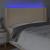 Tăblie de pat cu LED, crem, 203x16x118/128 cm, textil GartenMobel Dekor