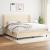 Pat box spring cu saltea, crem, 200x200 cm, textil GartenMobel Dekor