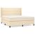 Pat continental cu saltea, crem, 180x200 cm, textil GartenMobel Dekor