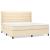 Pat box spring cu saltea, crem, 200x200 cm, textil GartenMobel Dekor