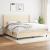 Pat box spring cu saltea, crem, 200x200 cm, textil GartenMobel Dekor