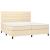Pat box spring cu saltea, crem, 200x200 cm, textil GartenMobel Dekor