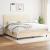 Pat box spring cu saltea, crem, 200x200 cm, textil GartenMobel Dekor