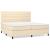 Pat box spring cu saltea, crem, 200x200 cm, textil GartenMobel Dekor