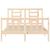 Cadru de pat cu tăblie, dublu mic, lemn masiv GartenMobel Dekor