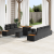 Set Sofa Grădină 10 Piese Negre din Ratan Polimer Acacia GartenMobel Dekor