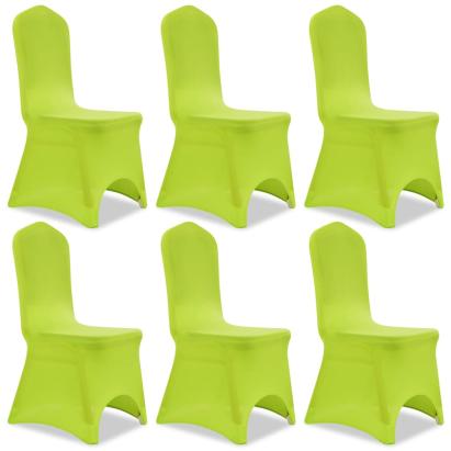 Husă de scaun elastică, 6 buc., verde GartenMobel Dekor