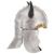 Coif de viking fantezie, jocuri de rol, argintiu, oțel GartenMobel Dekor