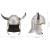 Coif de viking fantezie, jocuri de rol, argintiu, oțel GartenMobel Dekor