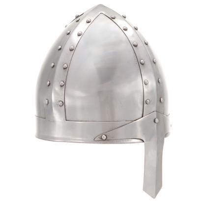 Coif cavaler medieval antic, jocuri de rol, argintiu, oțel GartenMobel Dekor