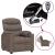 Fotoliu de masaj electric rabatabil, gri taupe, textil GartenMobel Dekor
