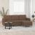 Canapea cu 3 locuri cu taburet, maro, 180 cm, material textil GartenMobel Dekor