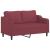 Set canapea cu perne, 2 piese, roșu vin, material textil GartenMobel Dekor
