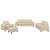Set de canapele, 4 piese, crem, microfibră GartenMobel Dekor