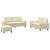Set de canapele, 3 piese, crem, material GartenMobel Dekor