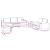 Set de canapele, 3 piese, crem, material GartenMobel Dekor