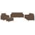 Set de canapele cu perne, 4 piese, maro, textil GartenMobel Dekor