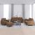 Set de canapele cu perne, 4 piese, maro, textil GartenMobel Dekor