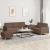 Set de canapele cu perne, 3 piese, maro, textil GartenMobel Dekor