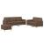 Set de canapele cu perne, 3 piese, maro, textil GartenMobel Dekor