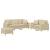 Set de canapele cu perne, 3 piese, crem, textil GartenMobel Dekor