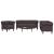 Set canapele, 3 piese, maro închis, material textil GartenMobel Dekor