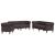Set canapele, 3 piese, maro închis, material textil GartenMobel Dekor