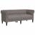 Set de canapele, 3 piese, gri taupe, textil GartenMobel Dekor