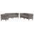 Set de canapele, 3 piese, gri taupe, textil GartenMobel Dekor