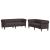 Set canapele, 2 piese, maro închis, material textil GartenMobel Dekor