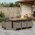 Set mobilier de grădină cu perne, 11 piese, gri, poliratan GartenMobel Dekor