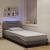 Cadru de pat cu LED fără saltea Taupe 90x200 cm Material GartenMobel Dekor