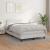 Pat box spring cu saltea, alb, 120x190 cm, piele ecologică GartenMobel Dekor