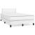 Pat box spring cu saltea, alb, 120x190 cm, piele ecologică GartenMobel Dekor