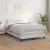 Pat box spring cu saltea, alb, 120x190 cm, piele ecologică GartenMobel Dekor