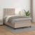 Pat box spring cu saltea, cappuccino, 120x190cm piele ecologică GartenMobel Dekor