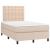 Pat box spring cu saltea, cappuccino, 120x190cm piele ecologică GartenMobel Dekor