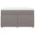 Pat box spring cu saltea, gri taupe, 120x200 cm, textil GartenMobel Dekor