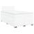 Pat box spring cu saltea, alb, 120x190 cm, piele ecologică GartenMobel Dekor