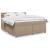 Pat box spring cu saltea, cappuccino, 180x200cm piele ecologică GartenMobel Dekor